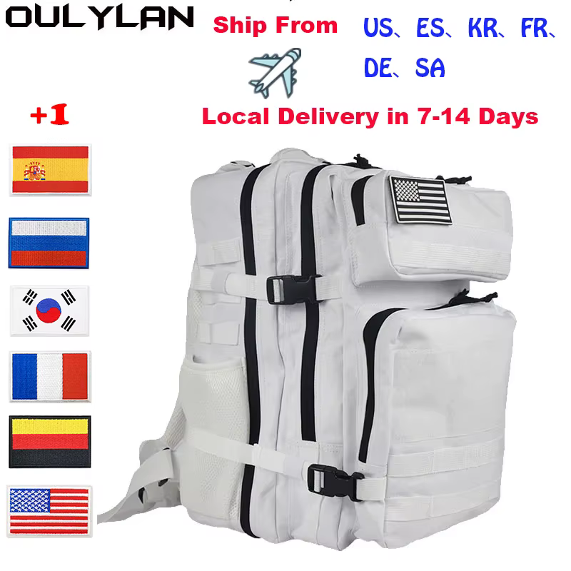 Molle Knapsack Outdoor Training  25L 45L Military Tactical Backpack Bag Hiking Camping Travel Rucksack Army 3D Trekking