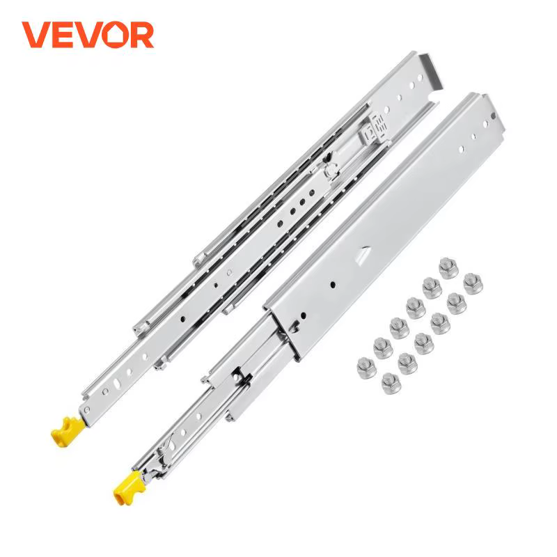 VEVOR Drawer Slides with Lock Drawer Slide Building & Hardware Home & Garden 20"/24"/36"/60" Ball Bear 500 lbs Full Extension