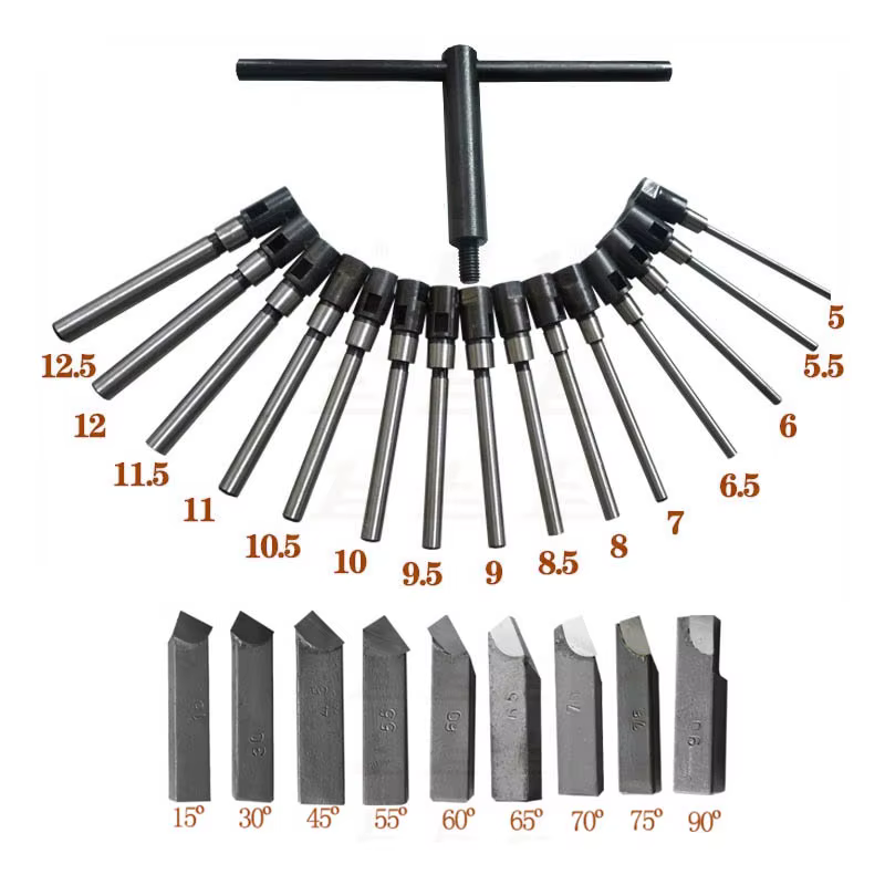 Adjustable Hard Alloy Grinding Reamer Handle Cutter for Car Motorcycle Valve Seat Repair Tool 15/30/45/55/60/65/75/90 Degree