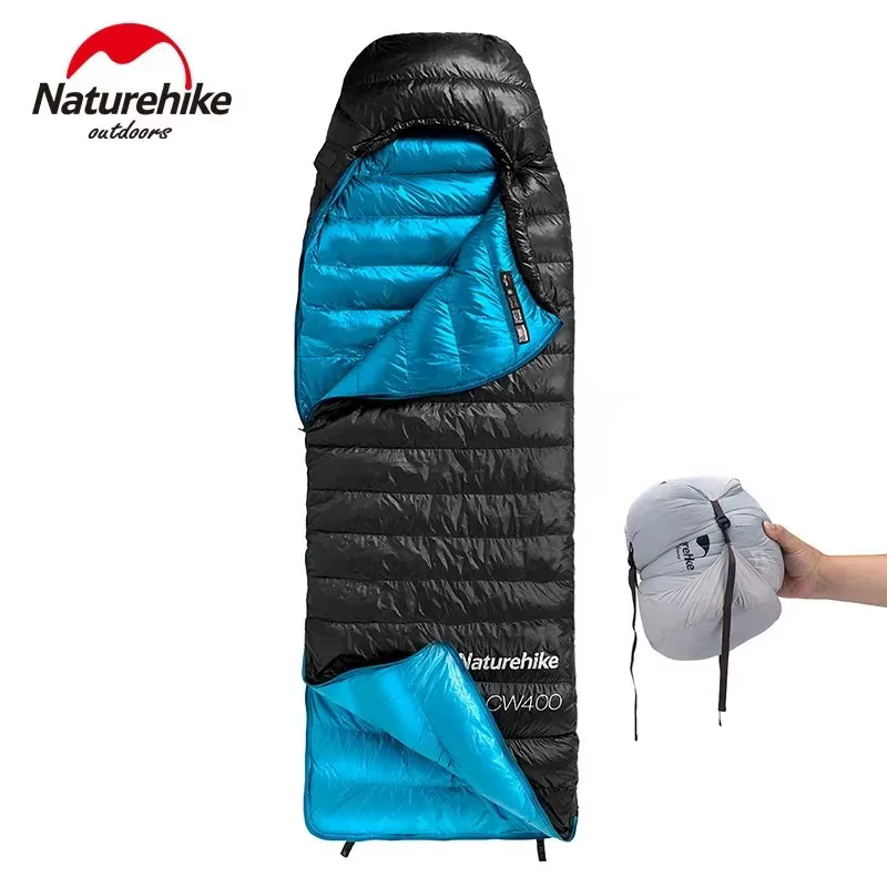 Naturehike Sleeping Bags CW400 Outdoor Winter Duck Down Sleeping Bag Ultralight Waterproof Sleeping Bag Camping Hiking 20D Nylon