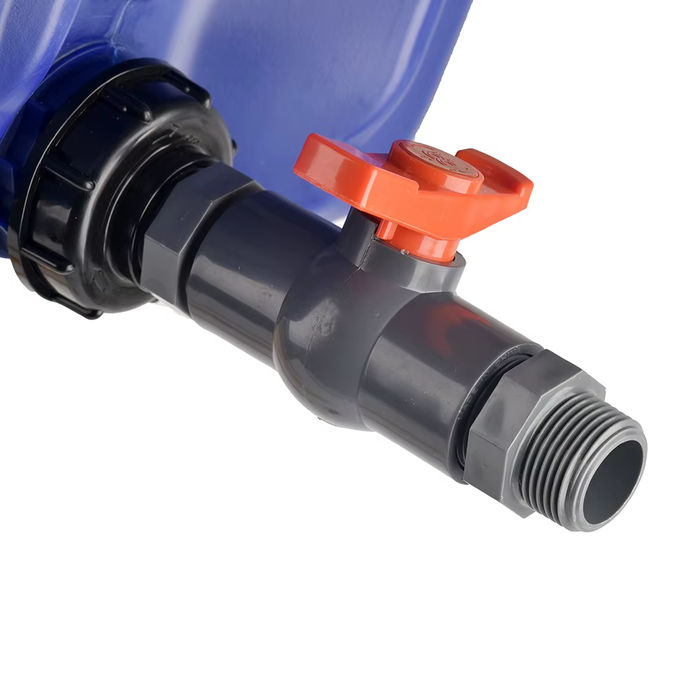 IBC Tank Adapter PVC Ball Valve S60 x 1/2" 3/4' 1" Thread Connector Ton Barrel Connect 1000 Liter IBC Tank Garden Hose Connector