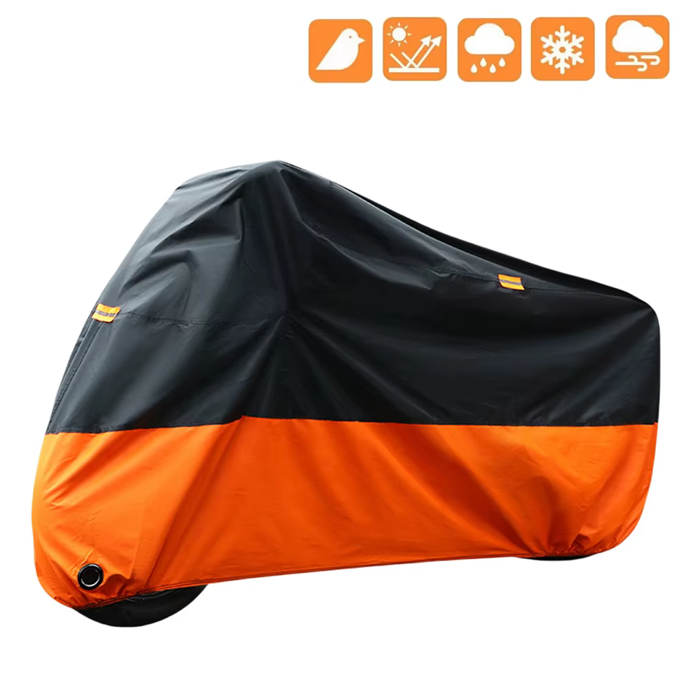 Motorcycle Cover Universal 190T Wear-resistant Fabric Motorbike Cover All Season Dustproof UV Protective Scooter Covers Outdoor