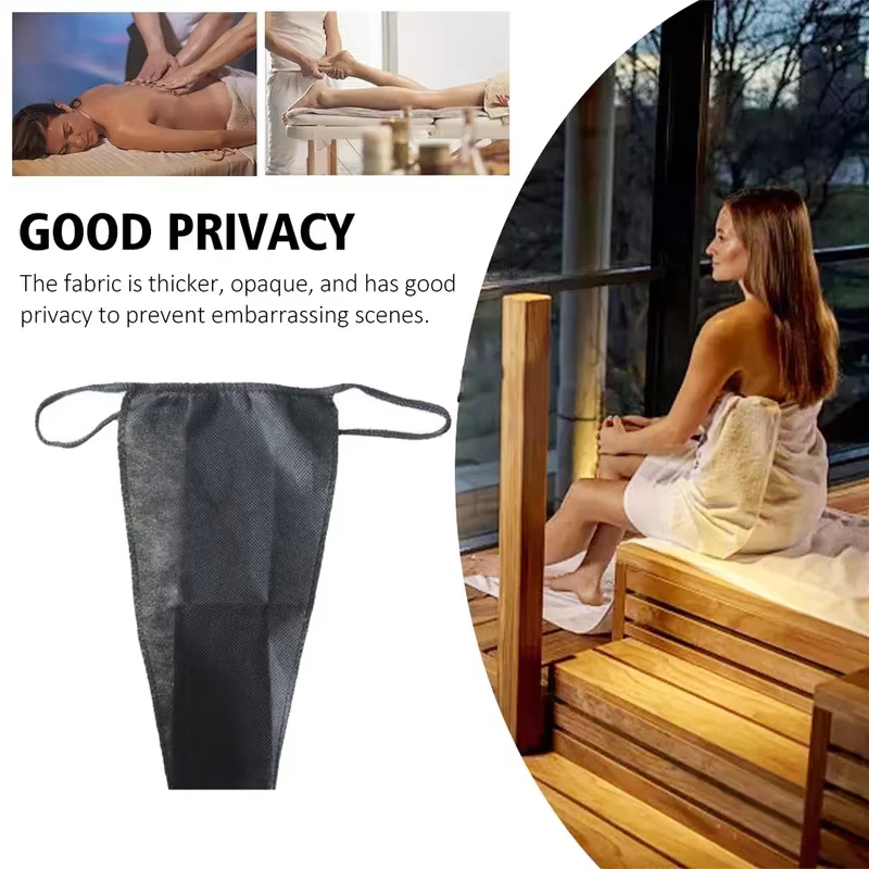 100 Pcs for Women Spa Non Woven Fabrics Underwear Tanning Wraps Salon Disposable Panties T Thong Hygienic Individually Wrapped