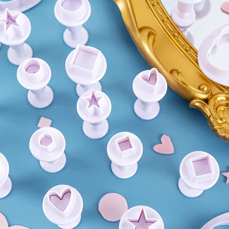 3/4Pcs Ceramic Cutting Mold Clay Polymer Pottery Sculpture Cutter Heart Star Shaped DIY Geometric Snow Figure Modeling Tool