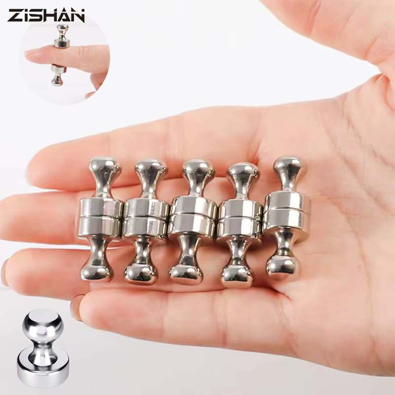 3/5/10/12PCS Super Strong Neodymium Magnetic Pushpins Sucker Thumbtack Durable Steel Magnet Push Pin for Refrigerator Whiteboard