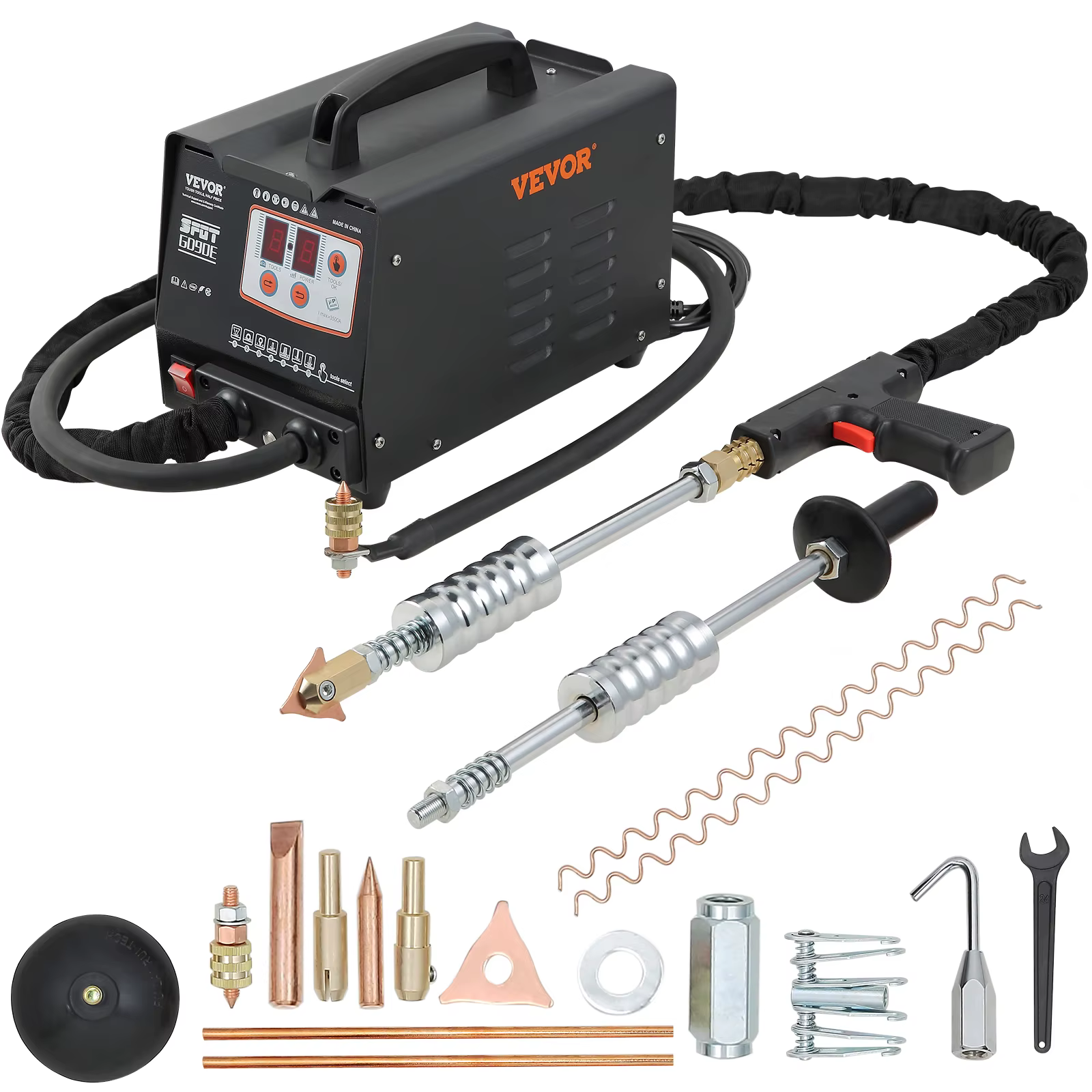 VEVOR Stud Welder Dent Repair Kit 3000W 110V Spot Welder Dent Puller 7 Models Spot Welding Machine for Car Body Dent Repair