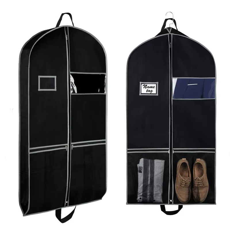 Garment Bag Suit Bags for Travel and Storage Gusseted Zipper Suit Cover Protector with Large Accessory Pockets and Carry Handles