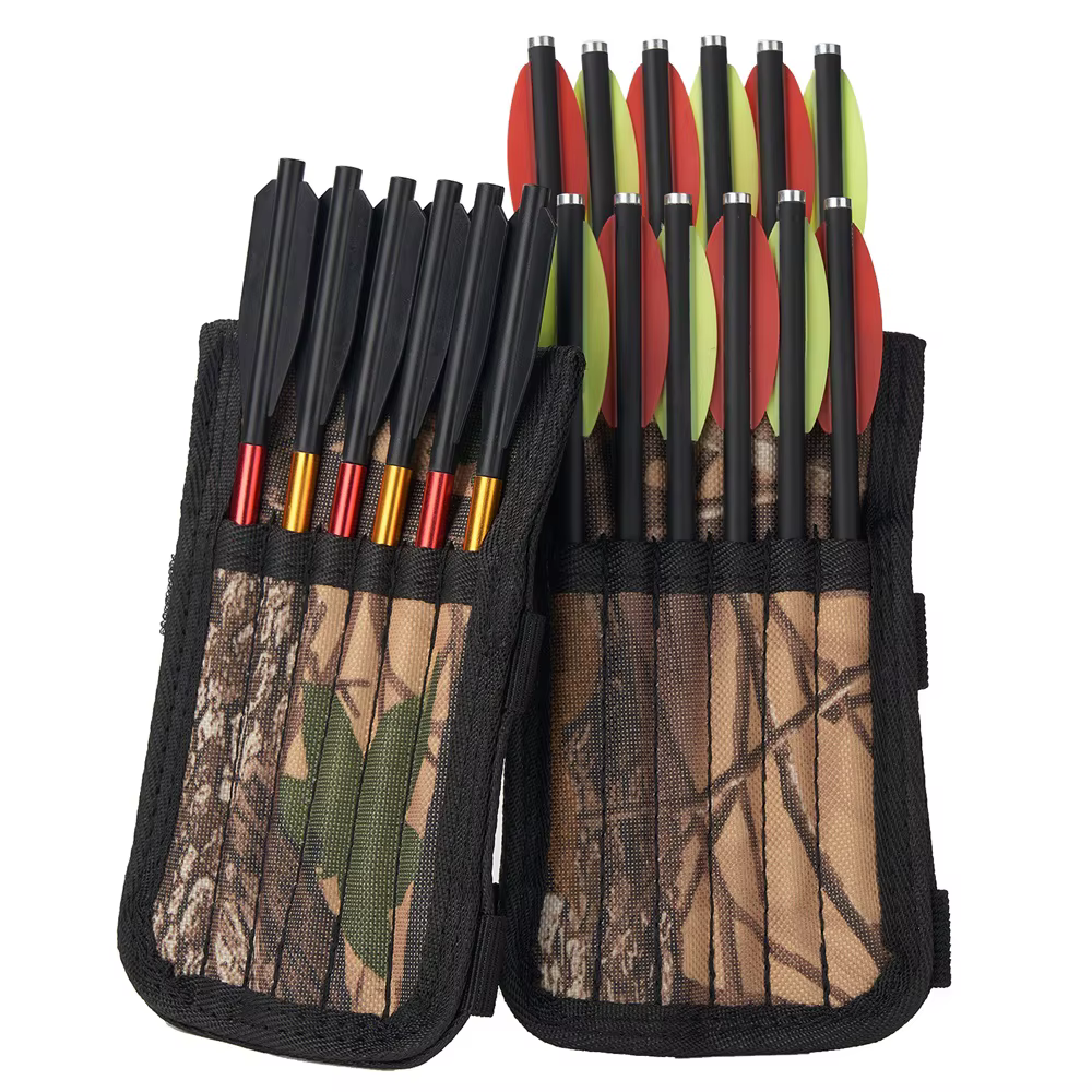 Arrow Bag for Crossbow Arrows 6/12 Holes Camouflage Canvas Bag Suitable for Crossbow Arrows Less than OD 6.5mm