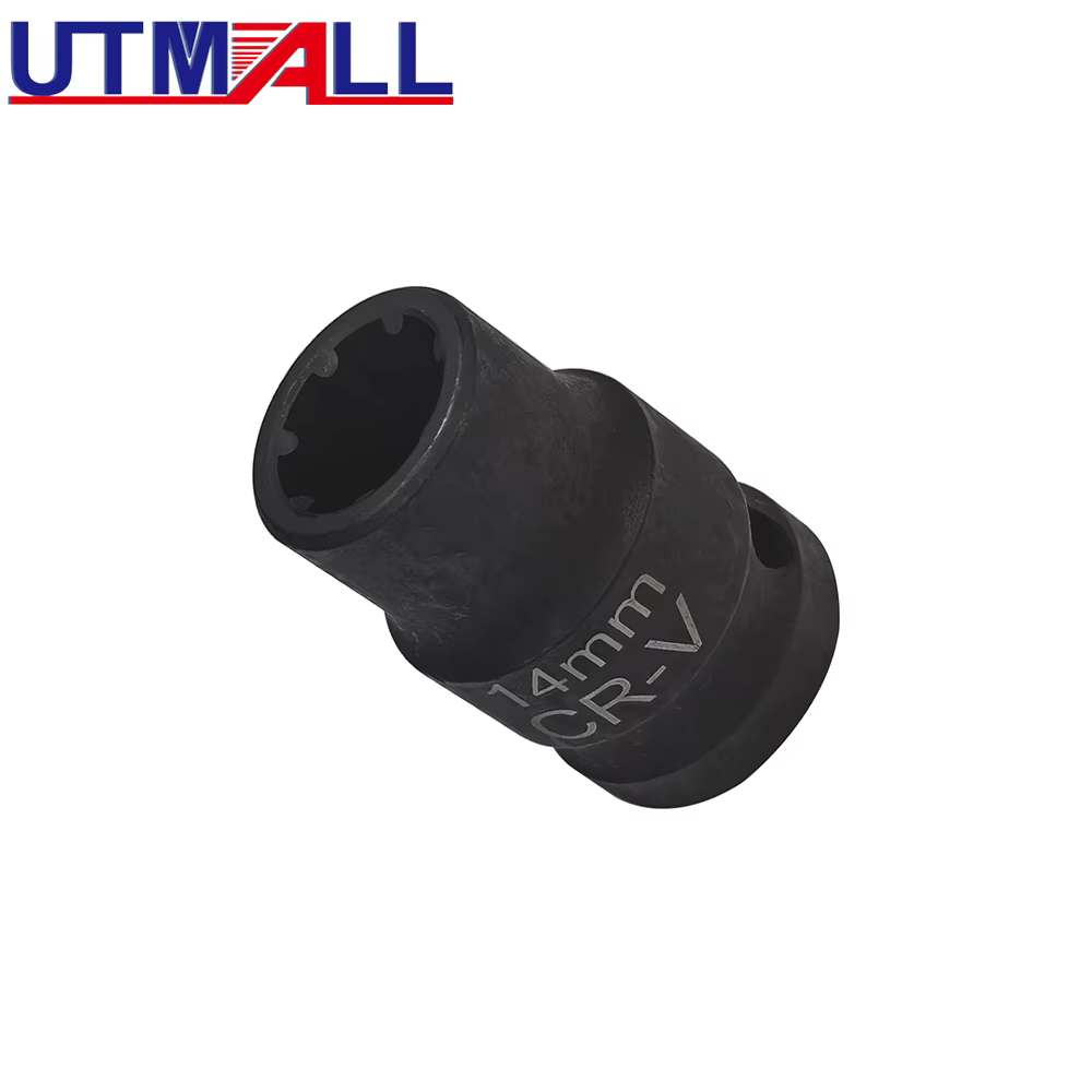 UTMALL New 7 Point Brake Caliper Socket Brake Pad Screw Removal Tool for Audi 14MM
