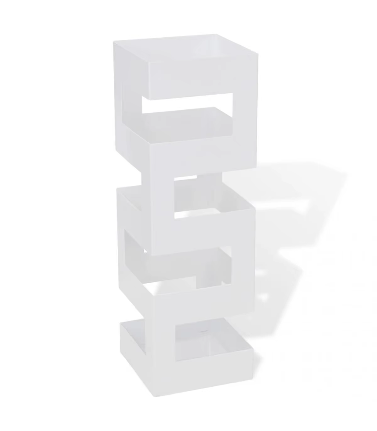 48,5 cm white steel canes square umbrella stand