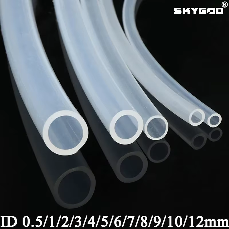 1M/5M Flexible Silicone Tubing ID 0.5 1 2 2.5 3 4 5 6 7 8 mm Food Grade Tube Pipe Temperature Resistance Nontoxic Transparent