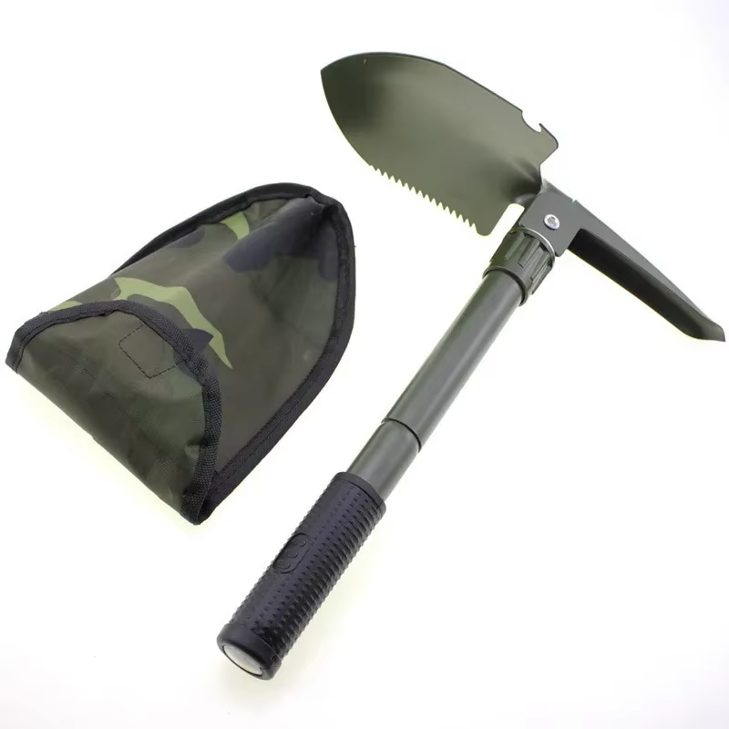 Multifunction Shovel Camping Survival Folding Shovels Outdoor Tactical Shovel Hiking Outdoor Garden Hoe Digging Tool Kit Kettle
