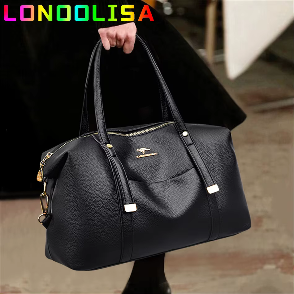 New Luxury Tote Bag Soft Leather Large Capacity Handbag Women's Bag 2024 Trend Shoulder Crossbody Sac Designer Shopper Patchwork
