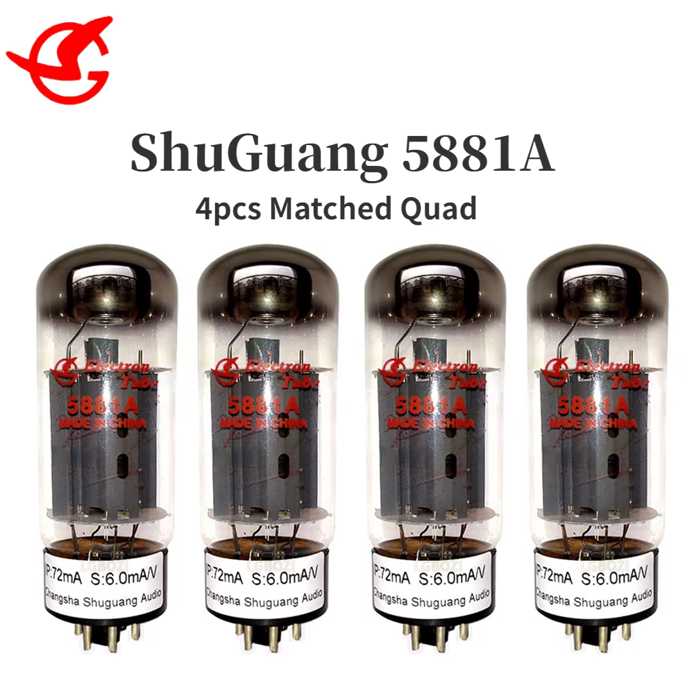 5881A SHUGUANG 5881A Electronic Tube Replaces 6L6 6L6GC 6L6WGC 6P3S 6L6WGB 5881WXT Vacuum Tube Audio Amplifier DIY Matched Quad