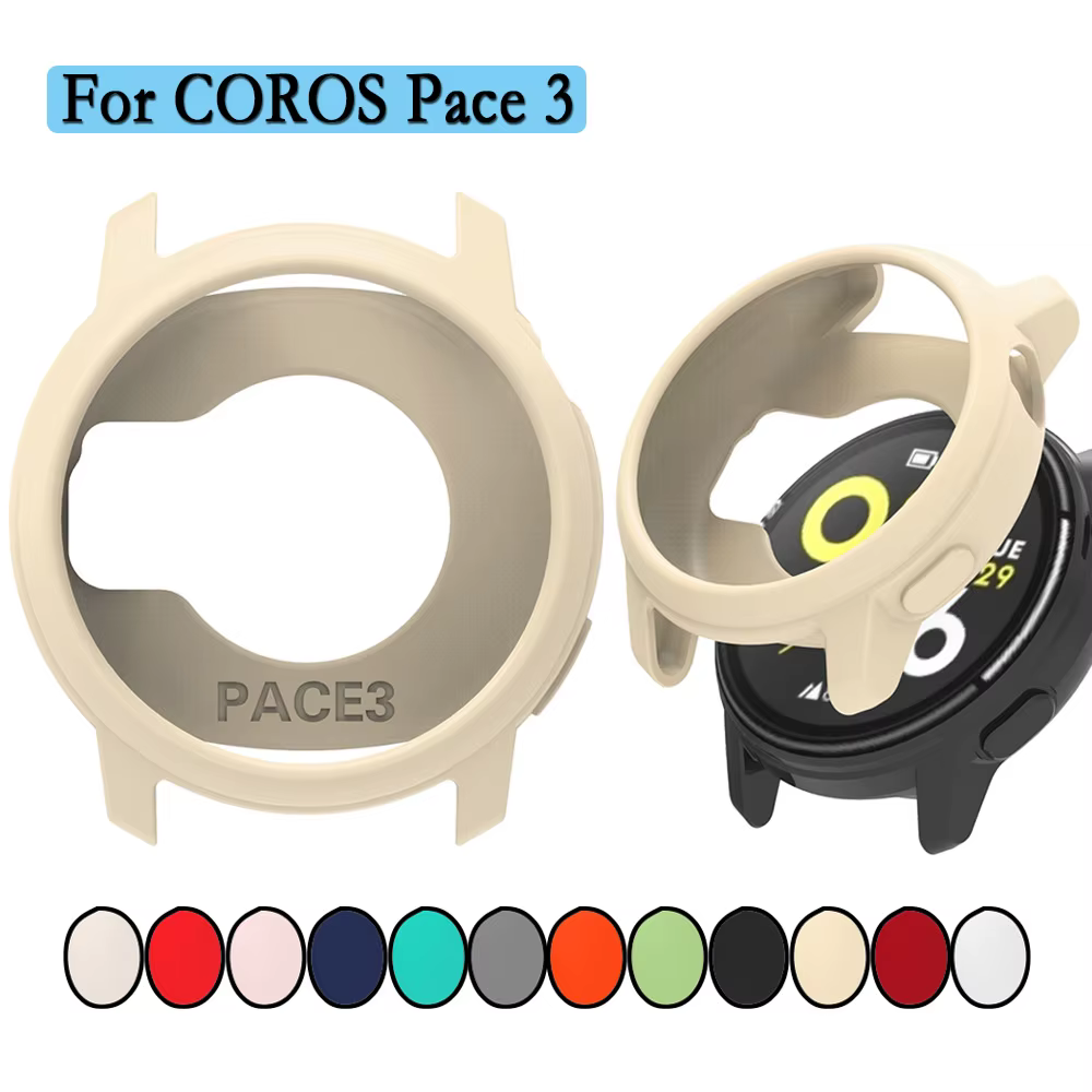 Soft Silicone Case For COROS PACE 3 Protective Cover Bracelet Super Light Watch Decoration For COROS PACE 3 Watch Shell