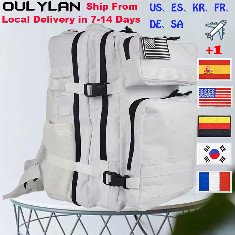 Hiking Camping  25L 45L Military Tactical Backpack Outdoor Training Bag Travel Rucksack Army 3D Trekking Molle Knapsack