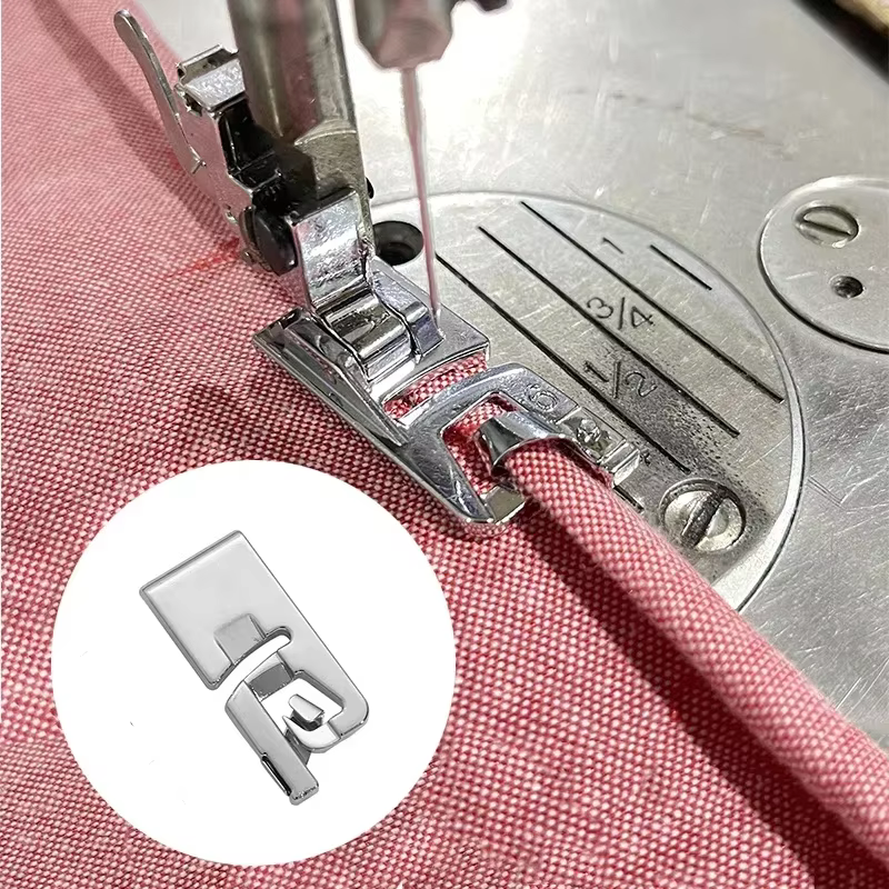 1Pc 6-25mm Domestic Sewing Machine Parts Foot Presser Foot Rolled Hem Feet for Sewing Accessories Embroidery Hoop Cross Stitch