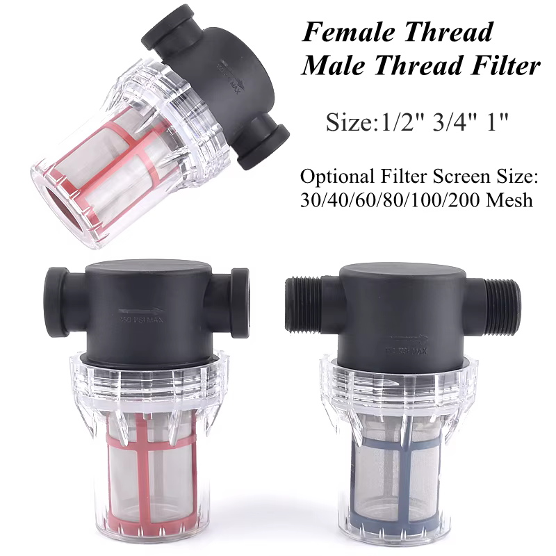 1/2" 3/4" 1" Garden Watering Irrigation Filter Aquarium Water Pump Inlet Water 30-200 Mesh Strainer Household Water Pipe Filter