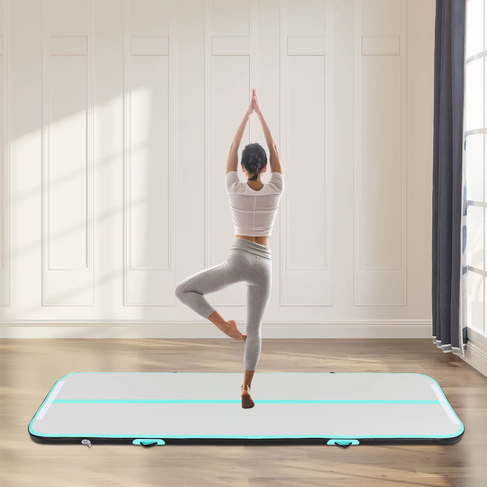 1 * 3M INFLATABLE GYMNASTICS MATTRESS, GYM ROLLING AIR CUSHION, FLOOR ROLLING AIR CUSHION, SUITABLE FOR ADULTS OR CHILDREN