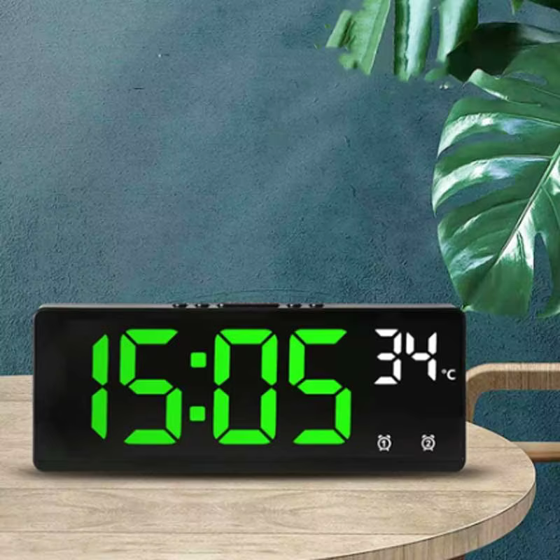 Creative Multifunction Electronic Clock Simple Large Screen Clock Multi Group Alarm Clock Student Clock