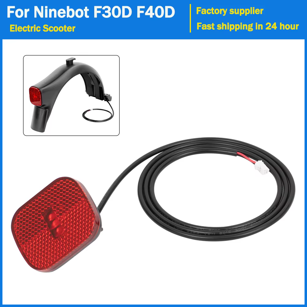 Rear Fender Taillight Stoplight Lamp for Ninebot F30D F40D Electric Scooter Fenders Number License Plate Mudguard Lights Parts