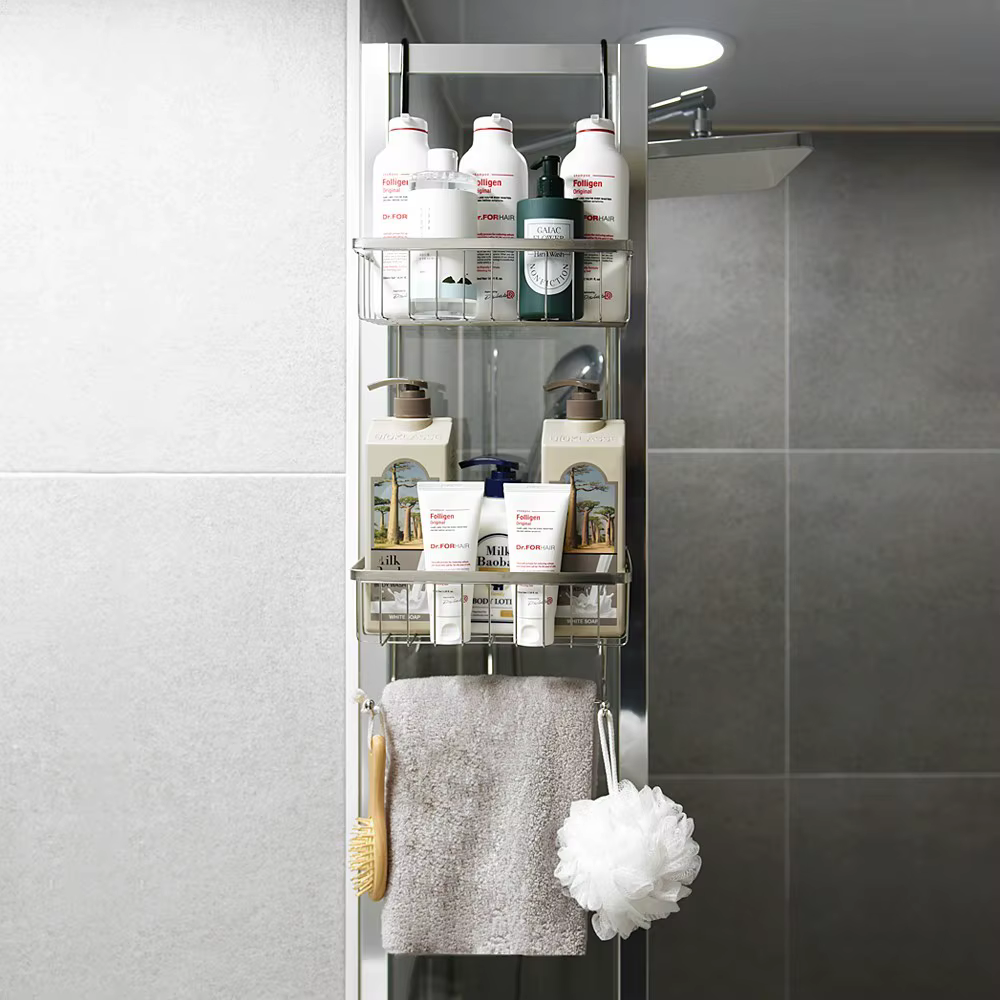 Nova Living Stainless Multi-use Hanger Bathroom Ras Shower/Partition Bathroom Spatial Use of Bathroom Space