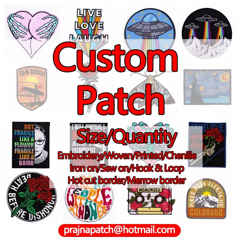 Custom Embroidery Patch Iron On Patches For Clothing Caps Brand Name Company Logo Embroidered Patches Design Your Own Patch