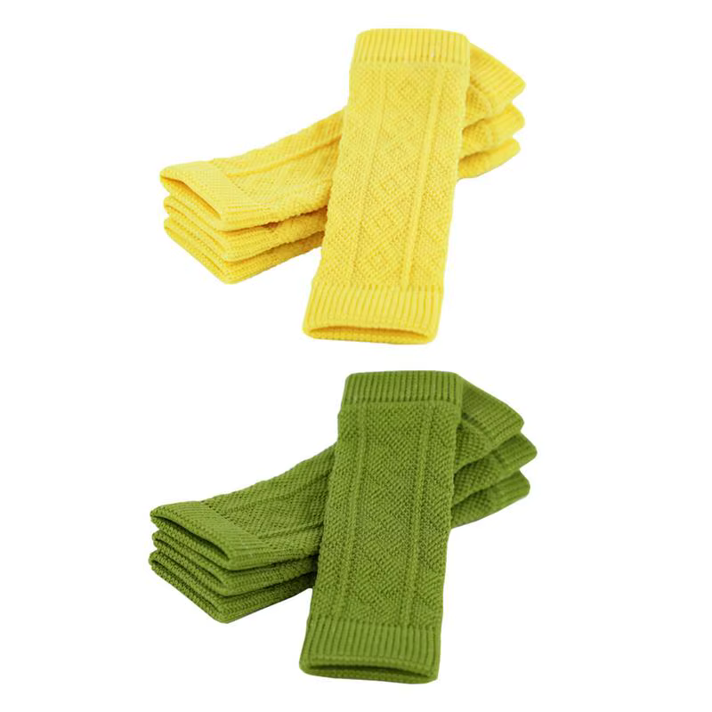 4PCS Knitted Dog Leg Covers Anti-fouling Leg Warmers for Dogs Cats Socks Warm Durable Pet Leg Elbow Support Protector