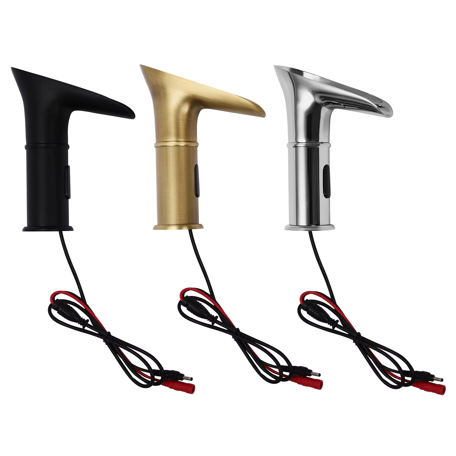 Infrared Sensor Tap Contactless Waterfall Faucet for Kitchens, Clinics, Hospitals, KTVs,etc.Black/Antique Color/Silver