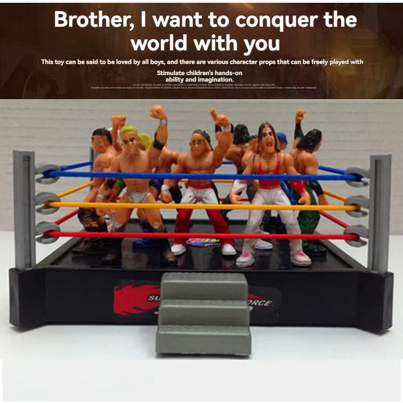 2025 Top selling Wrestler Square Arena Character Static Model Set Gladiator Wrestler Fighting Ornament Children's Toy