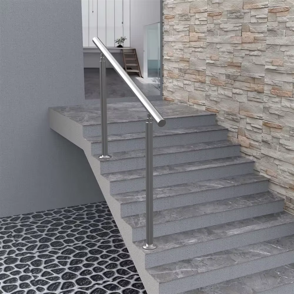Steel Handrail for in-and Outdoor Use, 80cm Safety Stair Railing Banister Mobile Auxiliary Garden Steps, for Indoor Outdoor