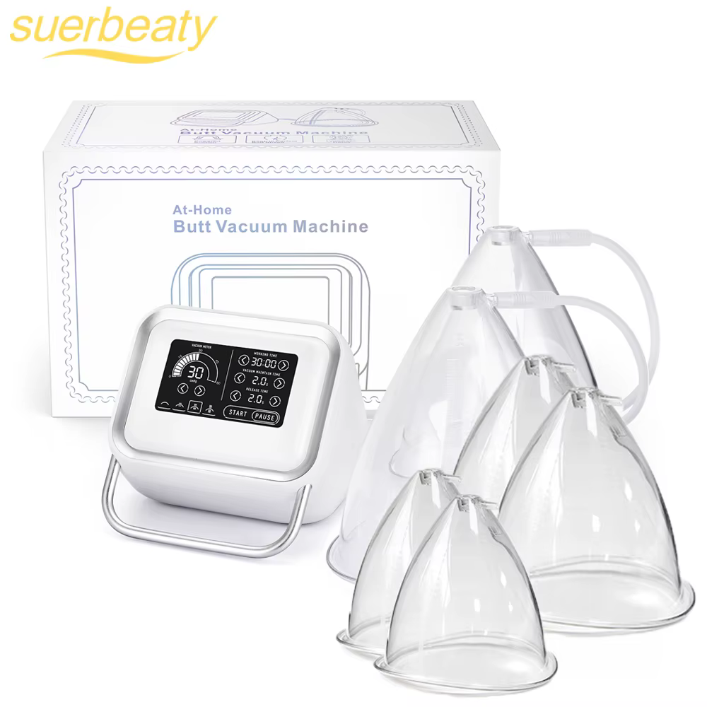 Portable Vacuum Therapy Machine Butt Lift Breast Enhancement Home Use Body Shaping Massager with 6 Cups 150ML 120ML 90ML