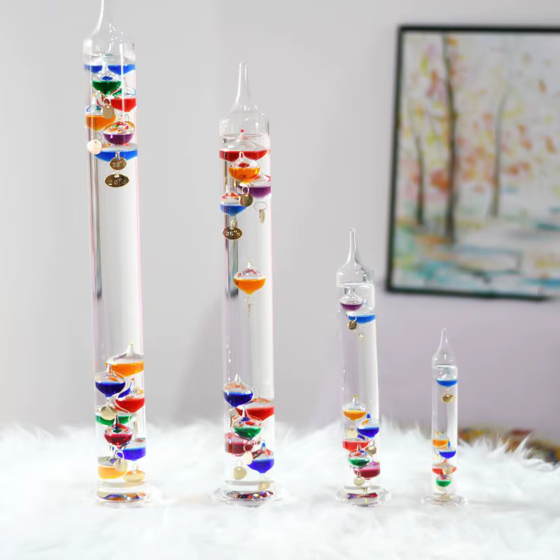 Galileo Thermometer Colorful Ball Suspended Bedroom Wine Cabinet Living Room Physics Decoration Student Christmas Holiday Gift