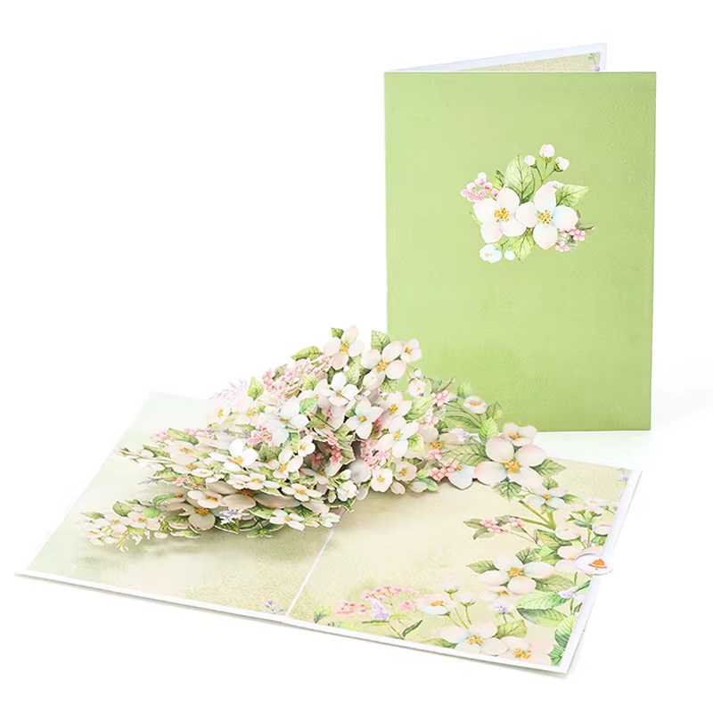 Pear Blossom Greeting Card Express Love Beautiful Florid Card With Envelope Valentines Card Friendship Presents Birthday Gifts