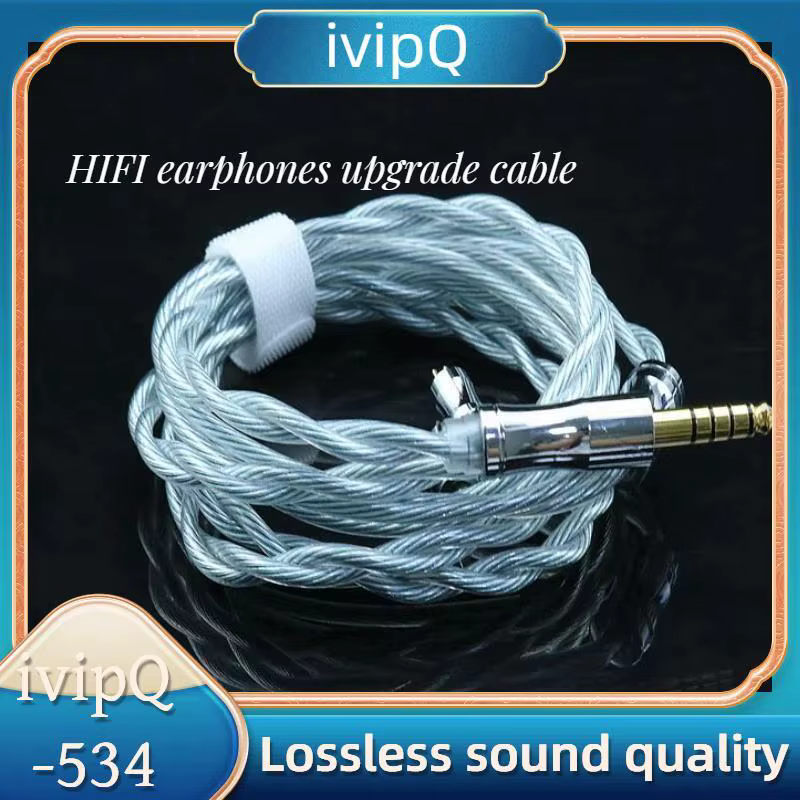 ivipQ-534 2-Core HIFI Earphones Upgrade Cable With 0.78 2PIN/MMCX/Recessed-0.78 2pin, Suitable For F1 Pro Youth