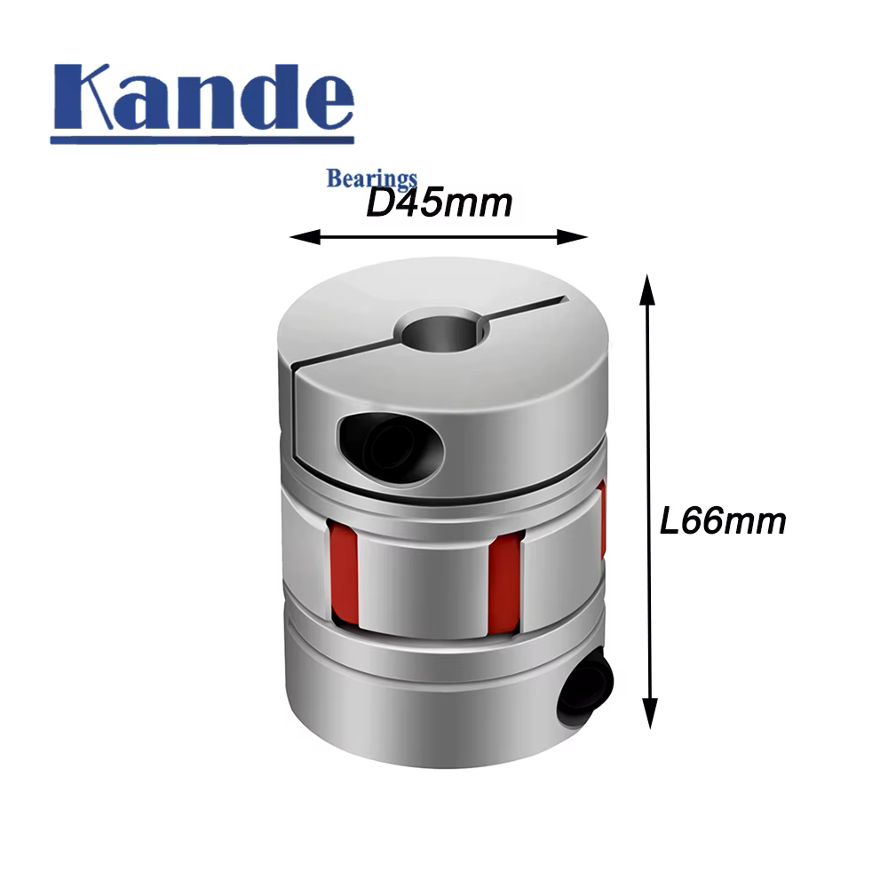 CF-03/BW series1PCS Flexible plum clamp coupler D45L66 shaft size CNC Jaw shaft coupling 10/12/14/16/18/20/22/24/25mm D45 L66
