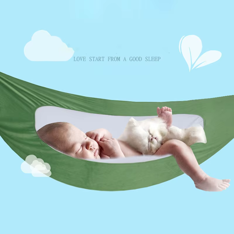 Cotton Hammock for Newborn Infant Sleeping Bed Fabric Swing Indoor Outdoor Hanging Basket Elastic Breathable Portable Hammocks