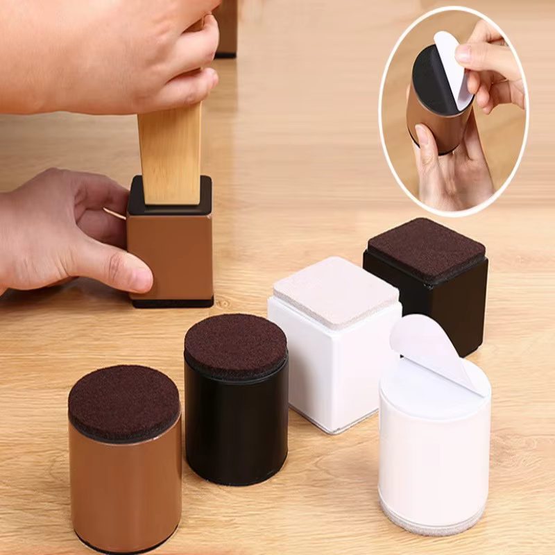 4Pcs Furniture Carbon Steel Heavy Heightening Foot Pad Table Chair Wear Resistant Anti Slip Carbon Steel Riser Floor Protector