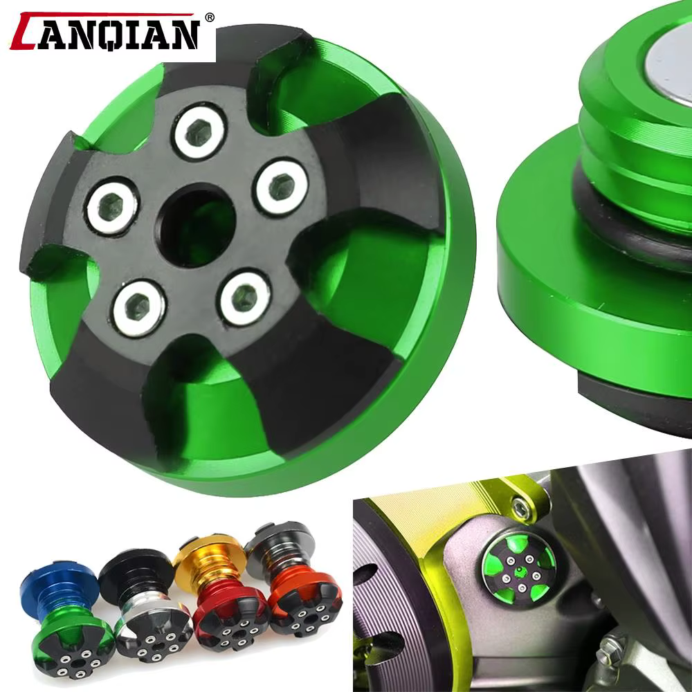 M20*2.5 Motorcycle Accessories CNC Aluminum Engine Oil Cap For KAWASAKI Z 650 Z650 2017 2018 Motorbike Parts Filler Cover Screws