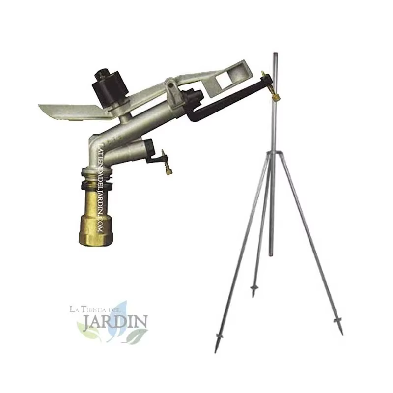 Ibis agricultural sprinkler Kit 1 "Circular 360 ° 13-23 m. 1,5 pressure at 5 Bar. Includes 1 "metal tripod support.