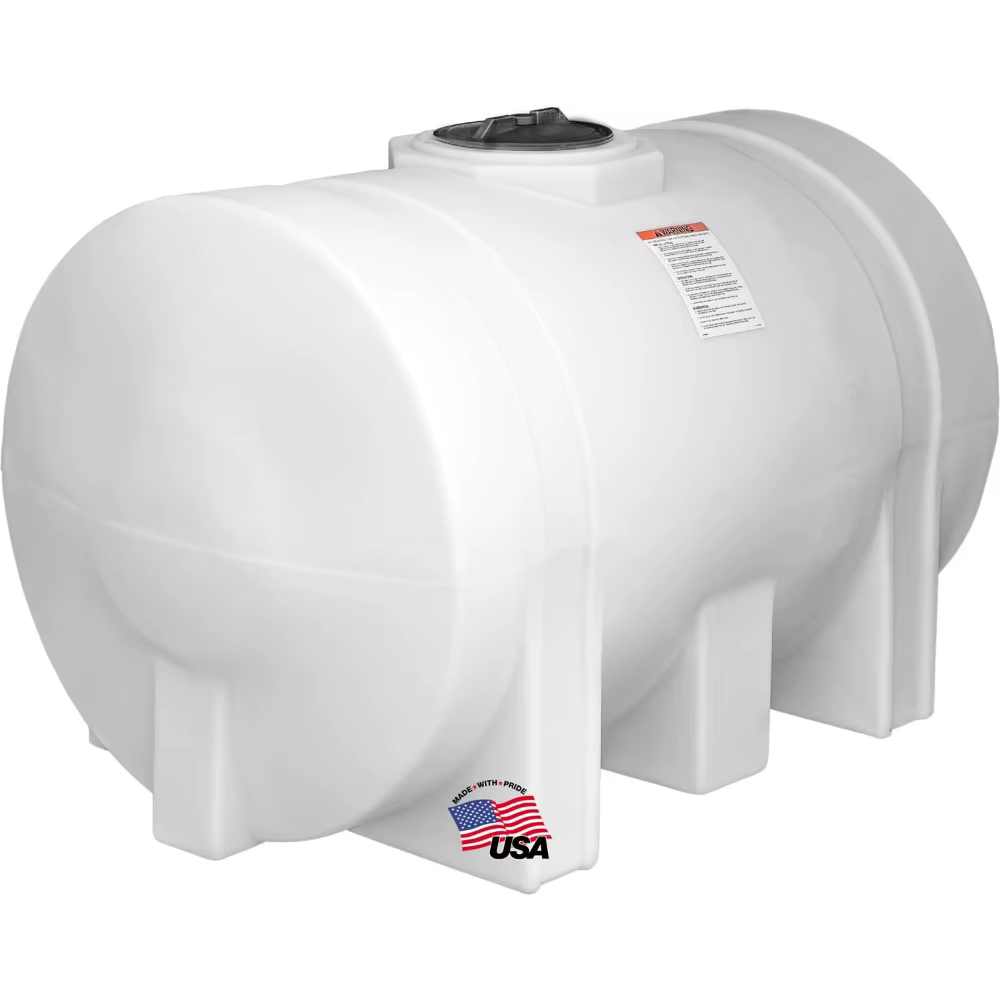 Horizontal with Legs Water Tank, 550 Gallon, White
