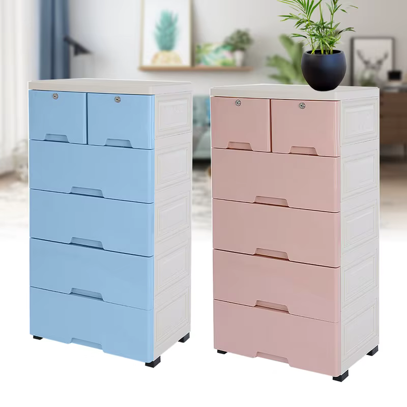 Drawer Plastic Bookshelf Storage Living Room Cabinets Filing Toy Display Cabinet Bedroom Closet Furniture