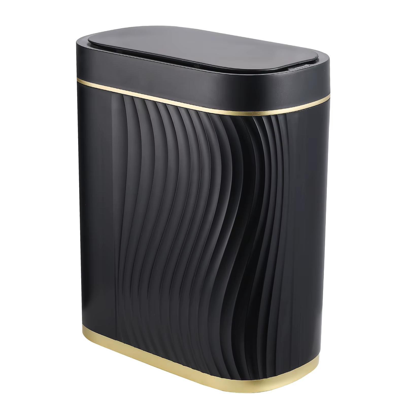 2 Gallon Automatic Bathroom Trash Can - Slim, Small, 7.5 Liter Smart Garbage Bin with Sensor Lid for Bedroom, Living Room