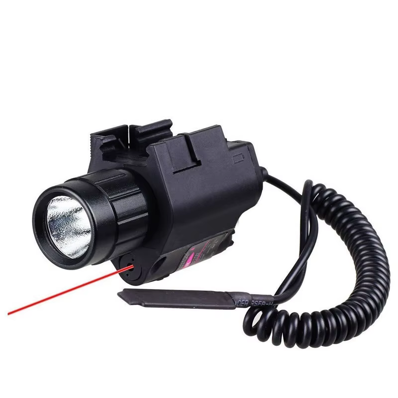 Tactical Red Dot Laser Sight LED Flashlight Combo For Outdoor Hunting