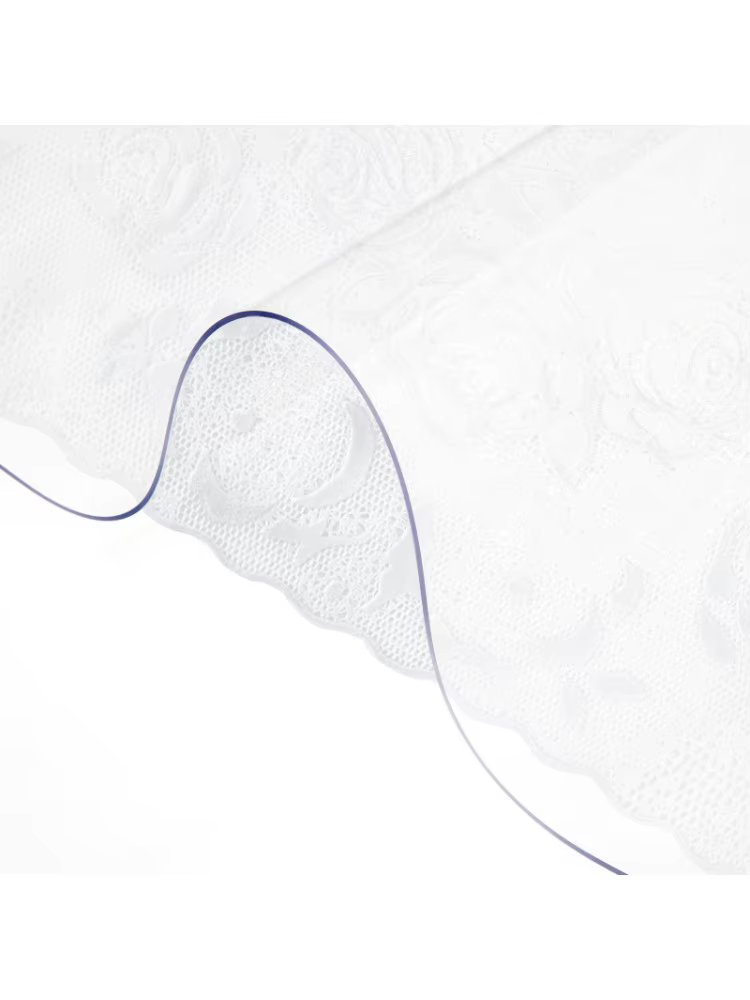 Plastic Table Cover 36 x 60 Inch, 2mm Thick Transparent Table Protector, Rectangular Transparent Table Mat