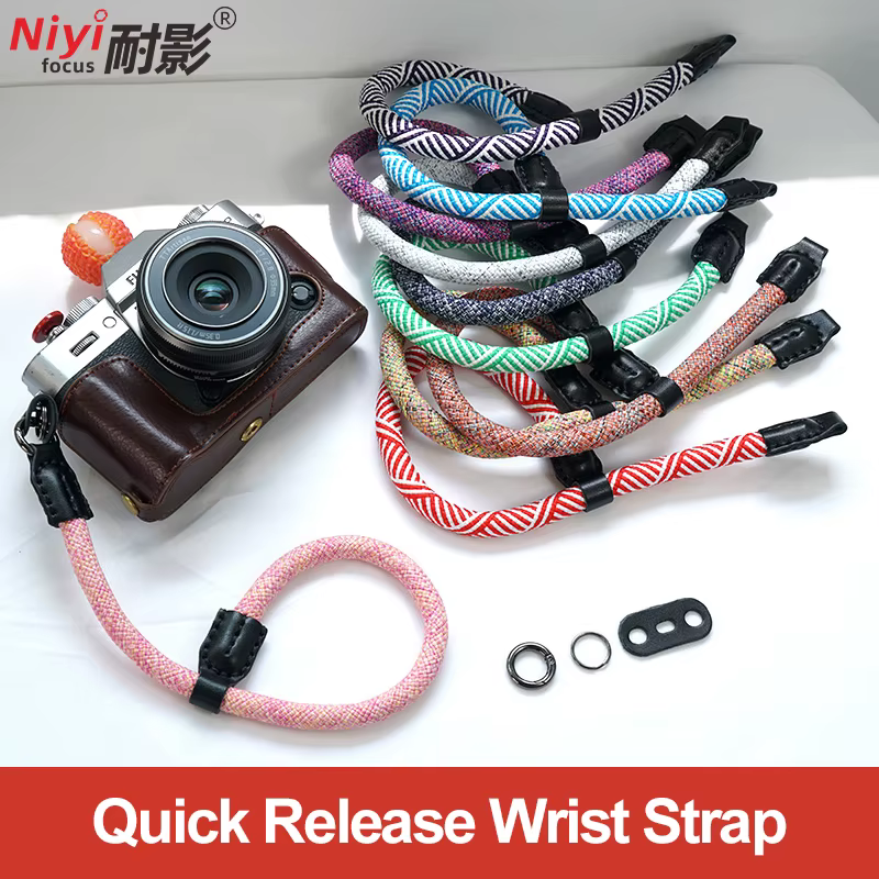For SLR DSLR Mirrorless Camera Leica Sony Pentex Fuji Panasonic Nikon Canon Digital Camera Body Nylon Rope Hand Wrist Strap