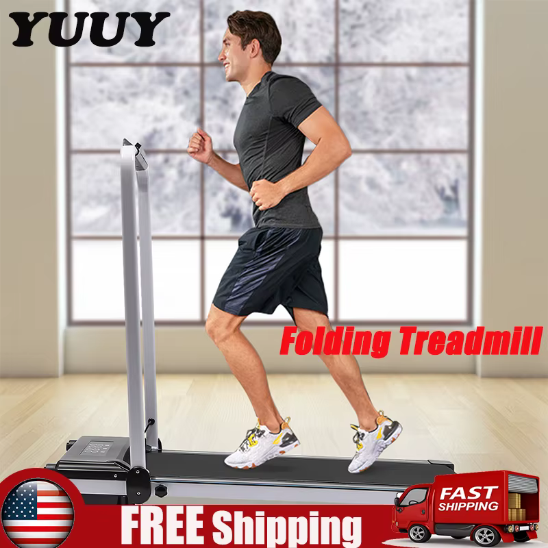 Folding Electric Treadmill Under Desk, 2 in 1, Walking Pad for Home and Office, Gym Fitness Equipment