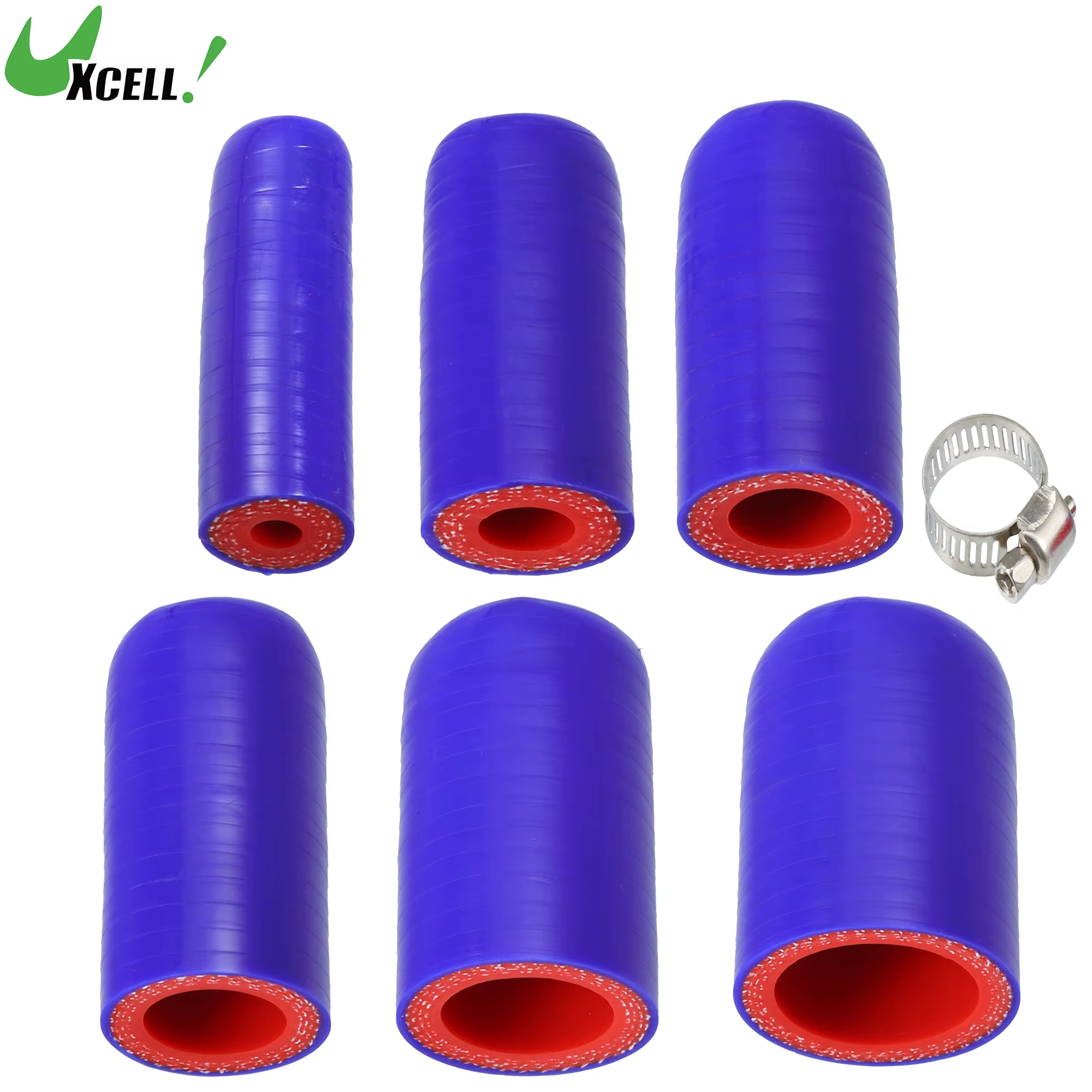UXCELL Silicone Coolant Cap Intake Vacuum Hose End Plug Car Coolant Heater Bypass Vacuum Water Port 6mm ID to 40mm ID Blue