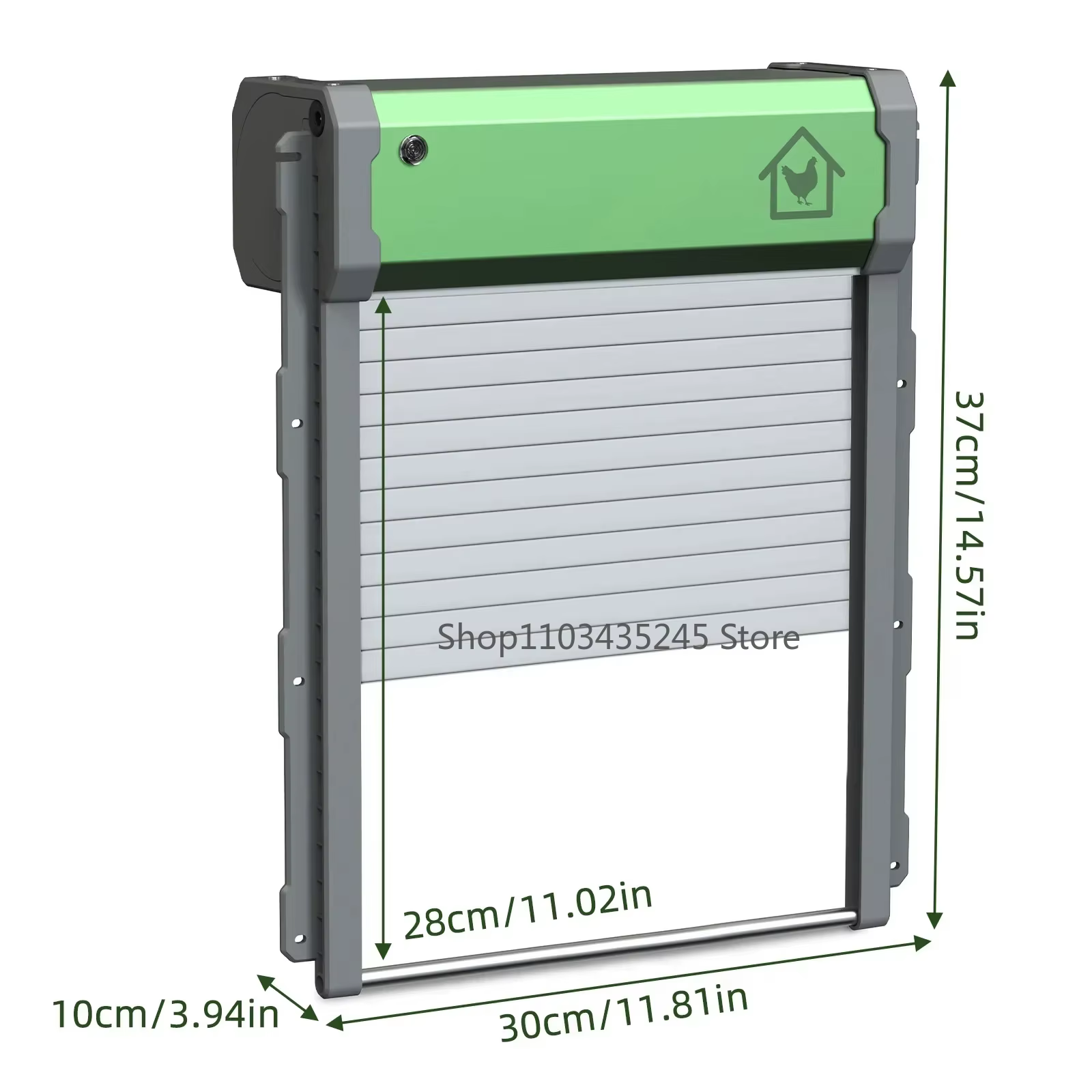 Automatic Chicken Coop Door Solar Powered Aluminum Alloy Chicken Door with Timer / Light Sensor / Remote Control / Manual Mode