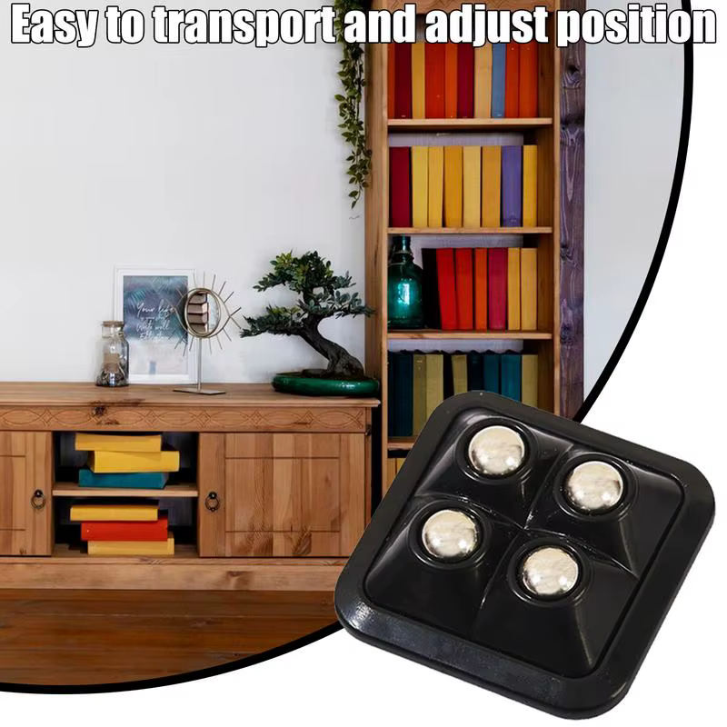 Adhesive Caster Wheels Caster Wheels Sticky Wheels 360 Degree Swivel 4 Pack Square For Kitchen Appliances Furniture Trash Can